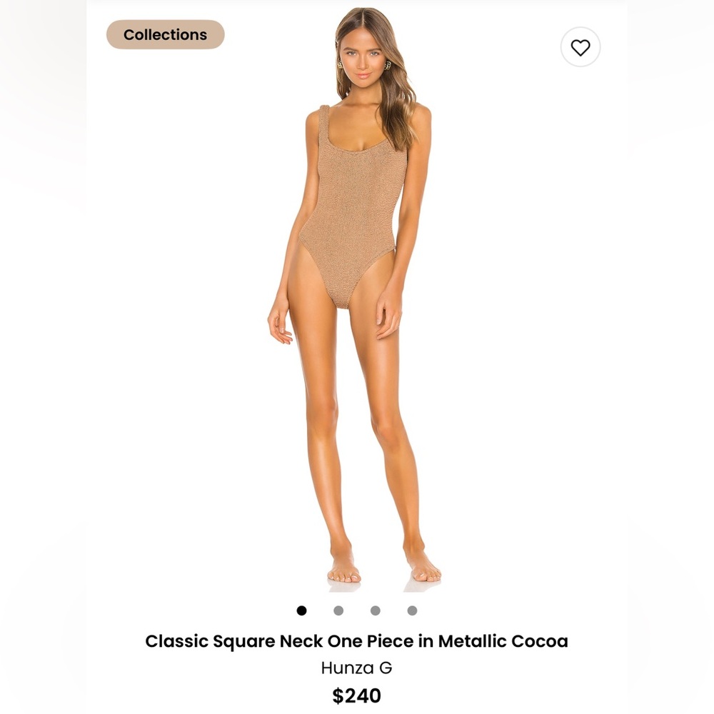Hunza G Tan One Piece Swimsuit